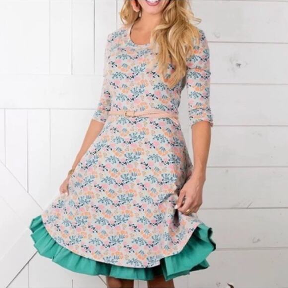 Matilda Jane Down on The Farm Floral fit and flare layered dress size medium - Picture 9 of 10